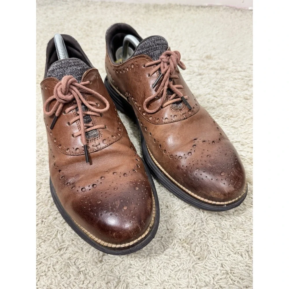 Cole Haan OriginalGrand Wingtip Oxford Mens 11M Brown Leather Dress Shoes C32062
